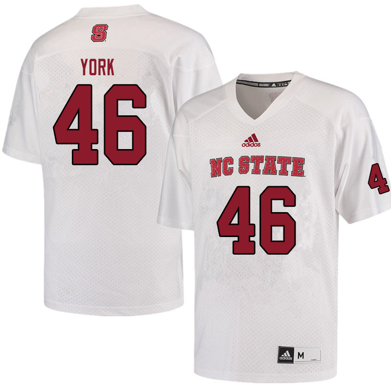 Men #46 Quinn York NC State Wolfpack College Football Jerseys Sale-White